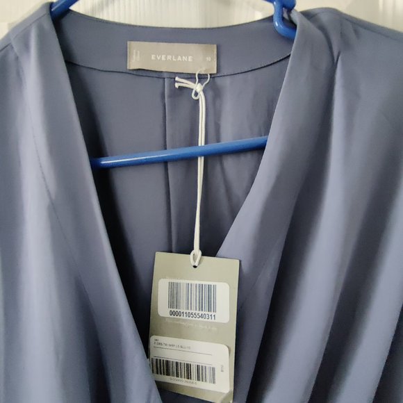 NWT EVERLANE JAPANESE GOWEAVE LONG SLEEVE WRAP DRESS - Picture 3 of 3